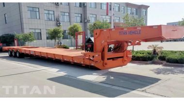 3 Line 6 Axle Front Load Lowbed Trailer will be sent to Qatar