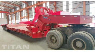 4 Axle 100 Ton Detachable Gooseneck Trailer will be sent to Burundi
