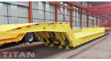 100 Ton 4 Axle Front Loading Low Bed Trailer will be shipped to Fiji