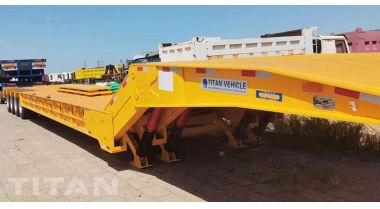 110 Ton 4 Axle Folding Neck Lowboy Trailer will be shipped to Dominica