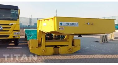 3 Axle Lowboy Equipment Trailer will be sent to Dominica
