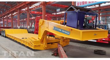 80T 3 Axle Front Loading Trailer will be shipped to Tanzania