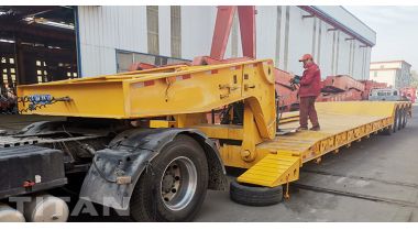 4 Axle 100 Ton Detach Gooseneck Semi Trailer will be sent to Jamaica