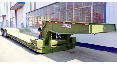 4 Axle 100 Ton Removable Gooseneck Lowboy Trailer will be sent to Guyana