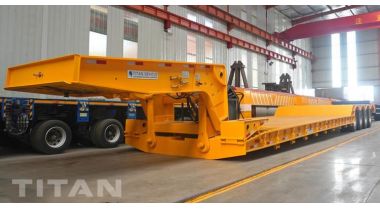 4 Axle 120 Ton Detachable Gooseneck Low Bed Trailer is ready shipping to Panama