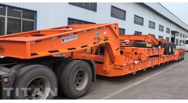 3 Axle Gooseneck Lowboy Trailer with Dolly Ready Ship to Qatar