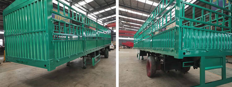 China Fence Semi-trailer for Sale in Sudan | 4 Axle Fence Cargo Truck Trailer