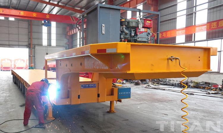 10 Axle 32 Meters Extendable Trailer for Wind Tower Transport in Vietnam