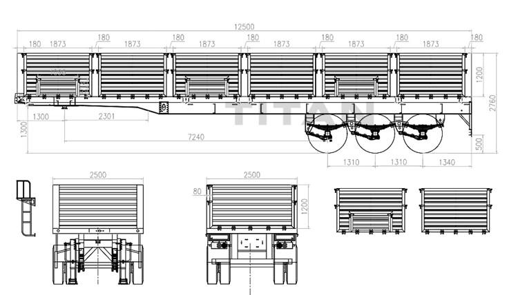 Tri Axle Trailer with Boards for Sale in Mozambique