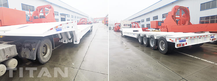 100T Folding Neck Lowboy Trailer for Sale in Ghana Accra