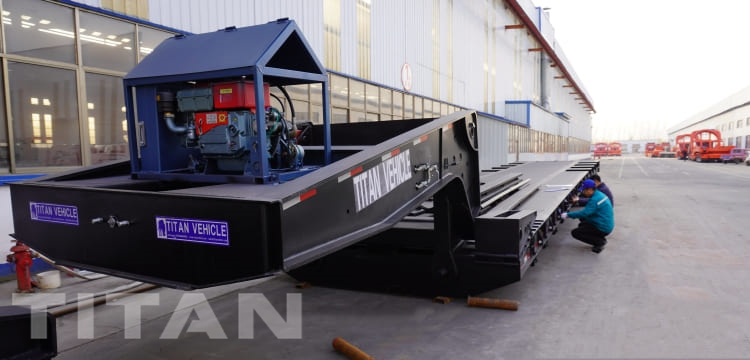 4 Axle 100 Ton Detachable Gooseneck Lowboy Trailer for Sale in Senegal