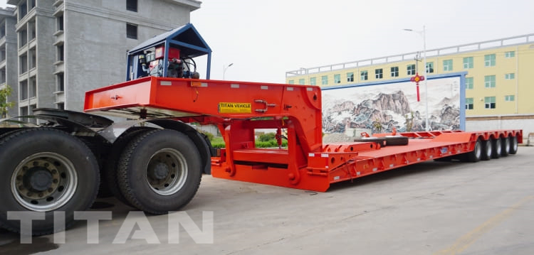 5 Line 10 Axle 150 Ton Lowboy Gooseneck Semi Trailer for Sale in Mauritius
