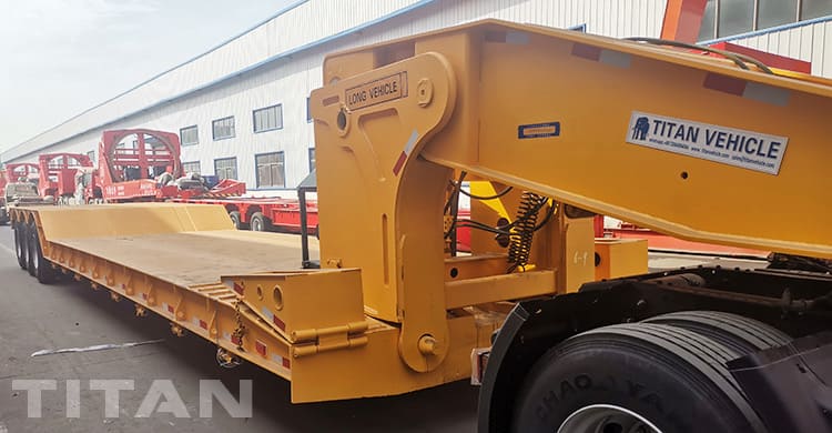 3 Axle 100 Ton Detachable Neck Gooseneck Trailer for Sale in Côte d'Ivoire