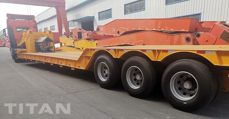 3 Axle 100 Ton Detachable Neck Gooseneck Trailer for Sale in Côte d'Ivoire