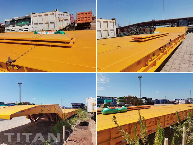 110 Ton 4 Axle Folding Neck Lowboy Trailer for Sale in Dominica