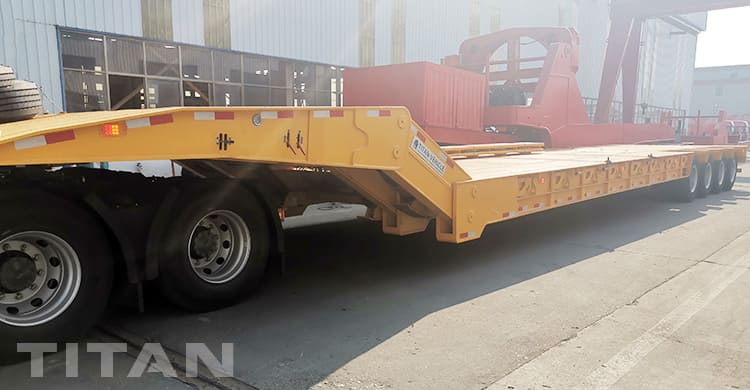 110 Ton 4 Axle Folding Neck Lowboy Trailer for Sale in Dominica