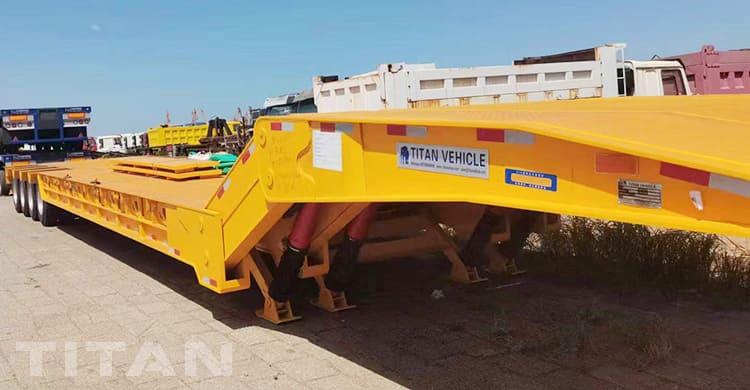 110 Ton 4 Axle Folding Neck Lowboy Trailer for Sale in Dominica