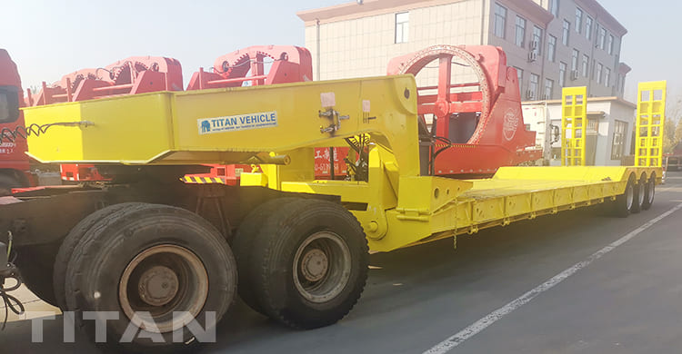 3 Axle Detachable Gooseneck Trailer with Ladders for Sale in Dominica 