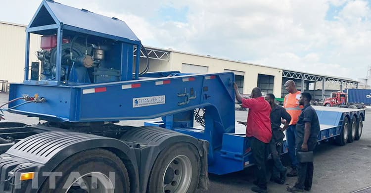 60 Ton 3 Axle Gooseneck Detach Trailer for Sale in Eritrea