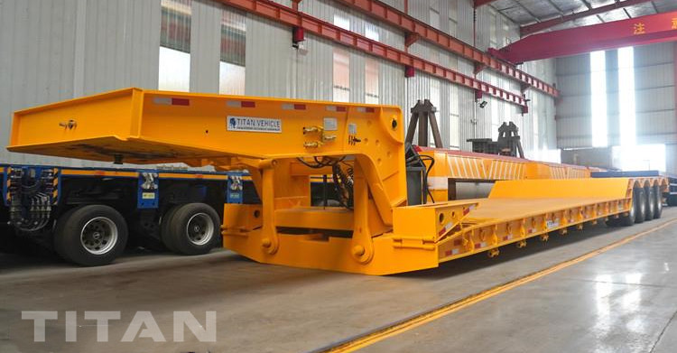 4 Axle 120 Ton Detachable Gooseneck Low Bed Trailer for Sale in Panama