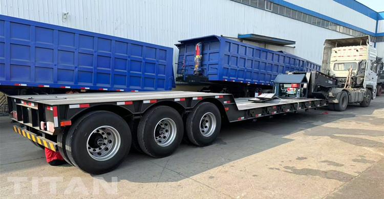 Tri Axle 80 Ton Removable Gooseneck Trailer for Sale in Kenya