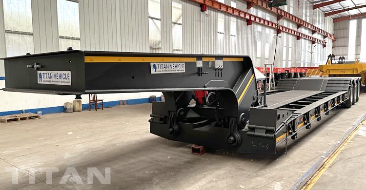 3 Axle 80 tons Gooseneck Lowboy Trailer for Sale in Guinea
