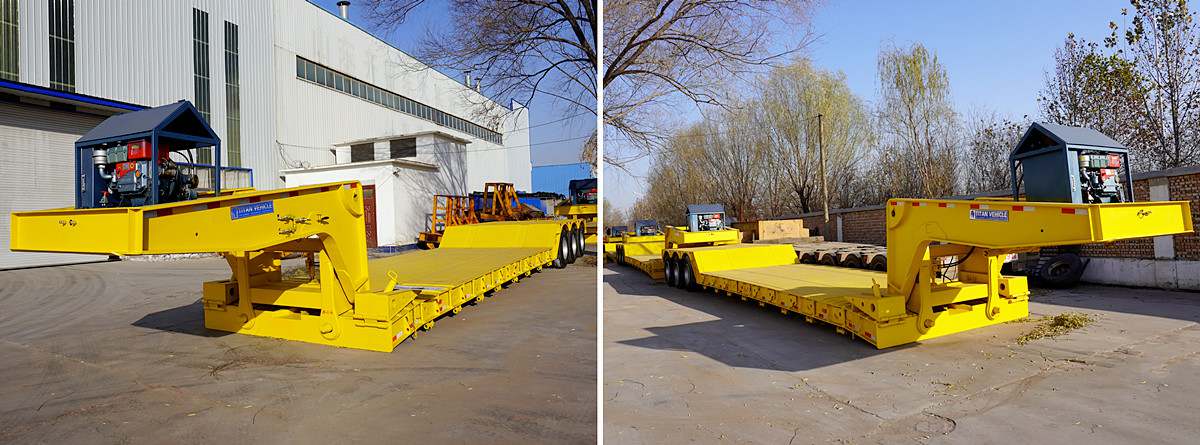 3 Axle Gooseneck Lowboy for Sale with 80 Ton Capacity