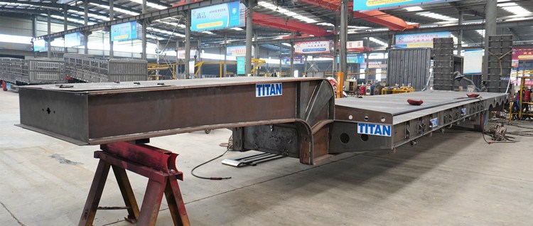 Frame of TITAN low bed truck trailer for sale