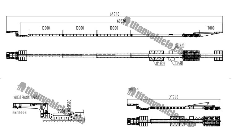Wind Turbine Blade Transport Adapter Trailer | Windmill Blade Extendable Trailer For Sale