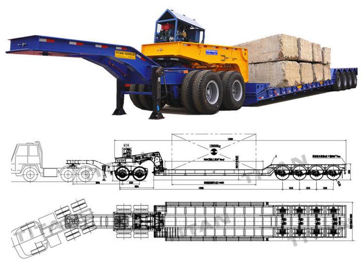 Hydraulic Detachable Gooseneck Lowboy Trailer for Sale in Nigeria