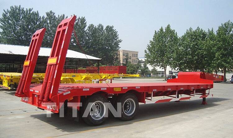 TITAN 2 axle low bed trailer with spring ramps