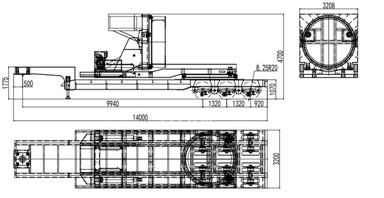Wind Turbine Blade Transport - Modular Trailer with Rotor Blade Adapter