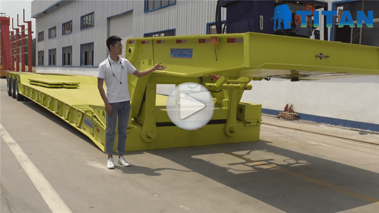 130 ton hydraulic detachable gooseneck lowboy trailer 
