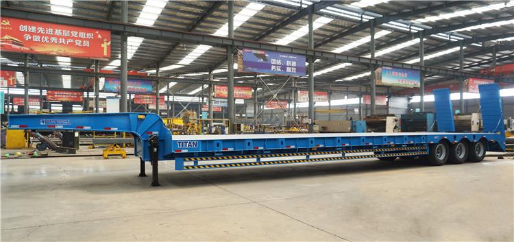 Low Bed Semi Trailer 80 Tons Capacity