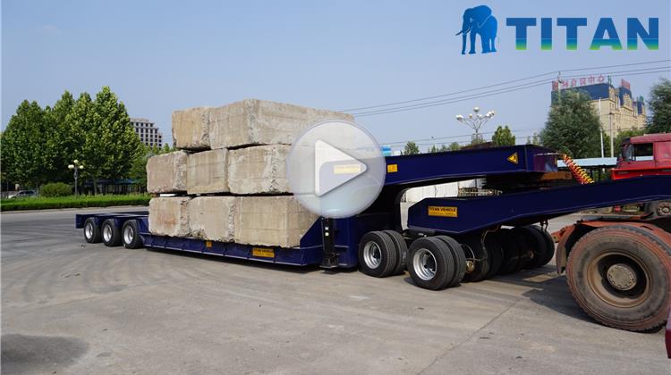 150 ton low loaders 3 line 6 axles Lowbed Trailer with dolly