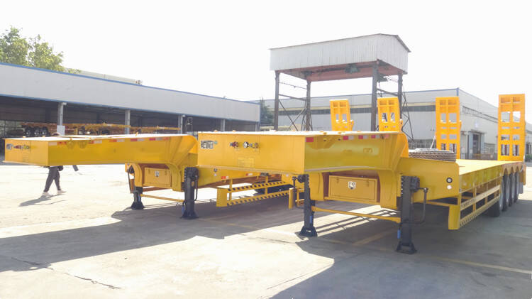 China 100 Ton 4 Axle Low Bed Trailer for Sale - TITAN Vehicle