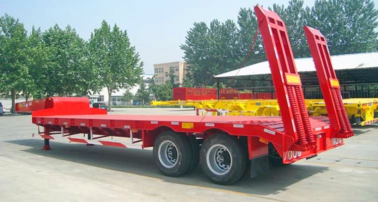 2 Axle 30 Ton Lowbed Truck Trailer for Sale