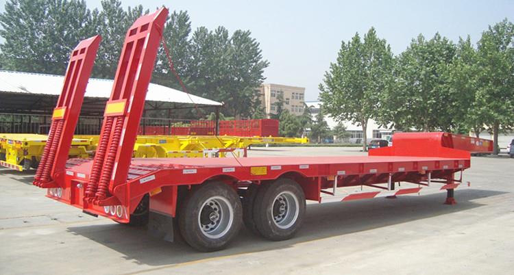 2 Axle 30 Ton Lowbed Truck Trailer for Sale