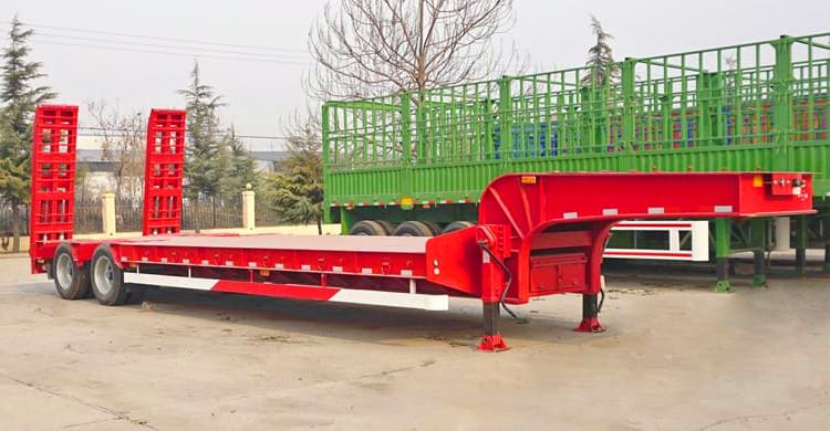 2 Axle 30 Ton Lowbed Truck Trailer for Sale