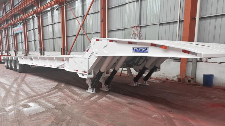 Folding Neck Lowboy Trailer for Sale with 100 Ton Capacity