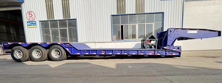 3 Axle 40Ft Gooseneck Lowboy for Sale | 80 Ton Hydraulic Detachable Gooseneck Lowboy Trailer