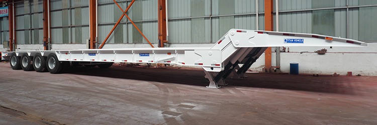 4 Axle Folding Gooseneck Trailer for Sale | Folding Neck Lowboy for Sale