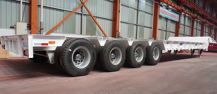 4 Axle Folding Gooseneck Trailer for Sale | Folding Neck Lowboy for Sale