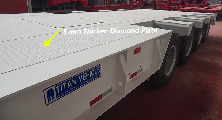 4 Axle Folding Gooseneck Trailer for Sale | Folding Neck Lowboy for Sale