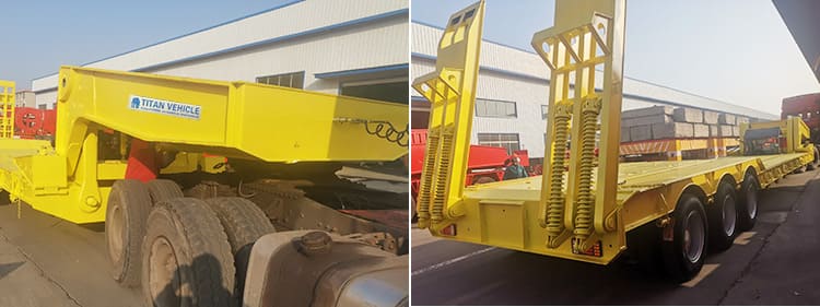 80T Tri Axle Removable Gooseneck Trailer with Ladders for Sale in Guinea