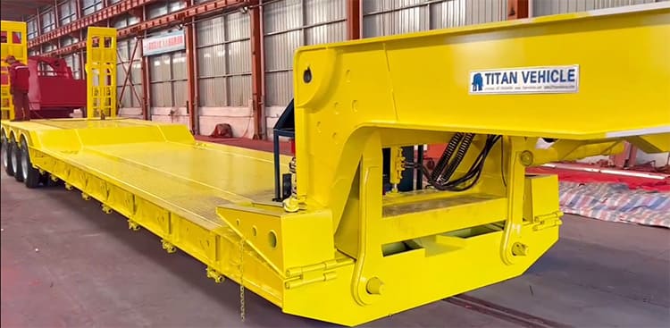 80T Tri Axle Removable Gooseneck Trailer with Ladders for Sale in Guinea