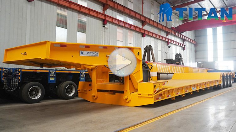 100T Hydraulic Detachable Gooseneck Low Bed Trailer for Sale