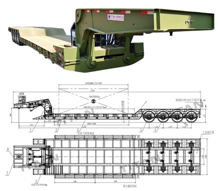 Detachable Lowboy Gooseneck Trailer for Sale in Nigeria