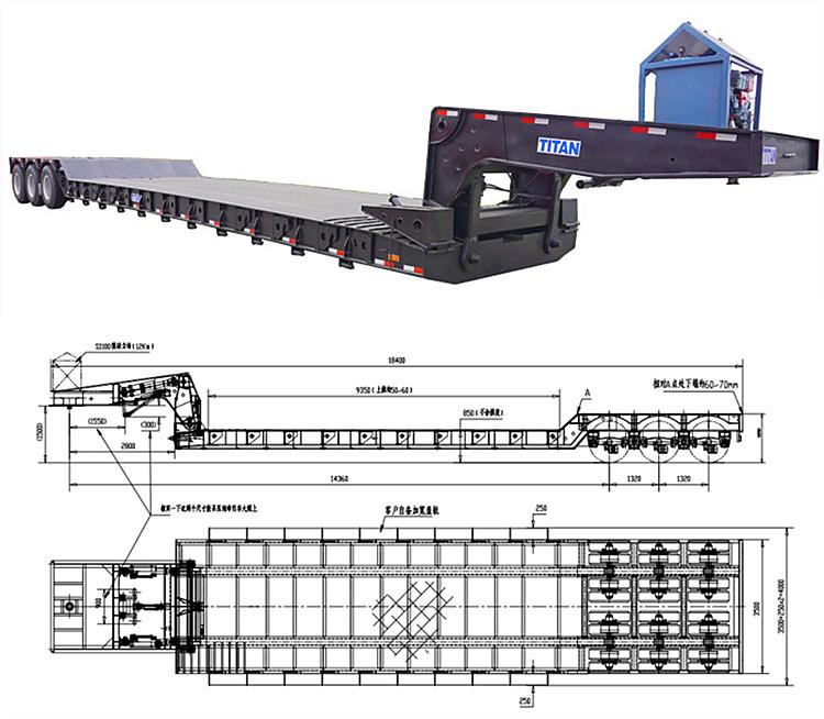 Front Loading Trailer | Front Loader Trailer | Hydraulic Lowbed Gooseneck Trailer