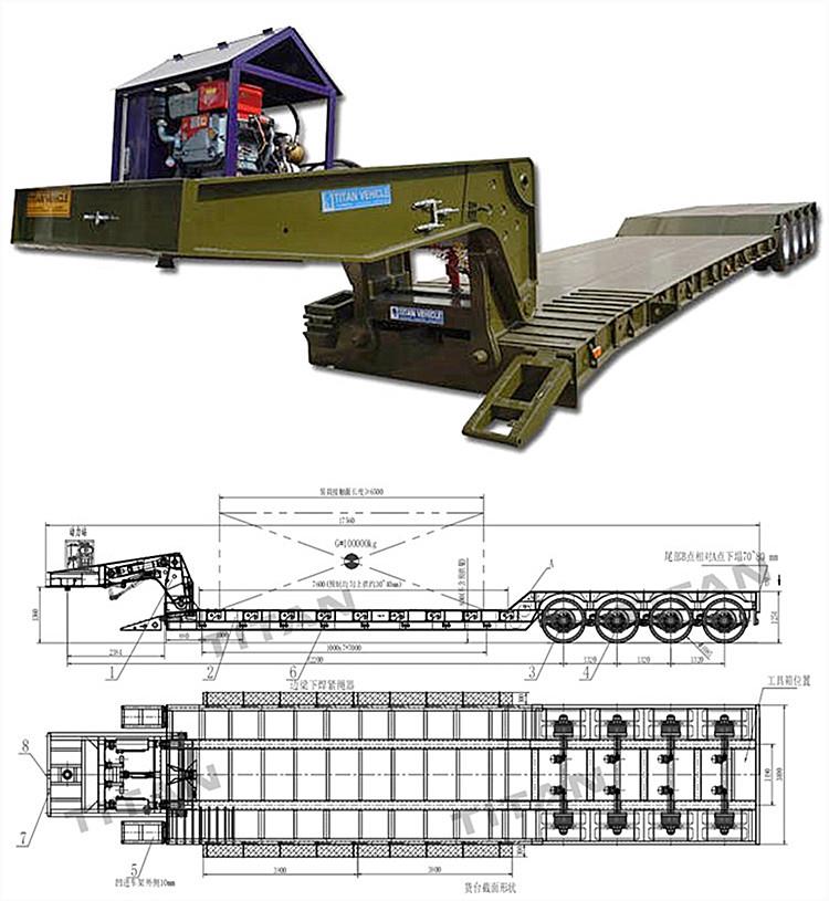 Hydraulic Detach Gooseneck Trailer  Detach Trailer for Sale